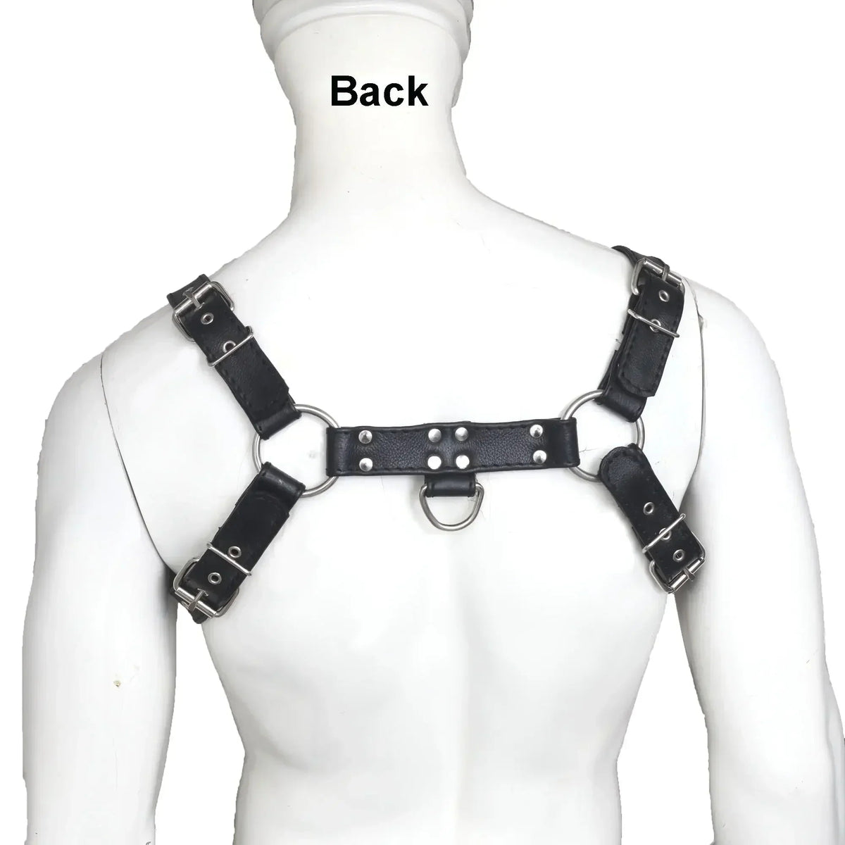 Double Folded Real Cowhide Leather mens harness Bulldog Chest & Shoulder Harness