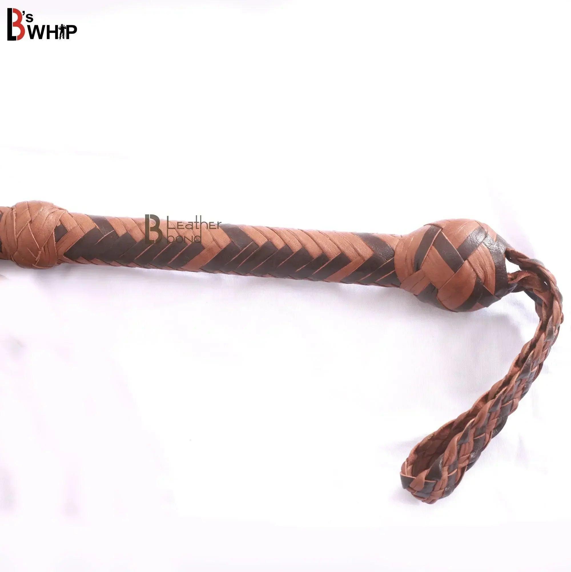 Indiana Jones Style 6 Foot 16 Plait Dark Brown Leather Bullwhip Real Cowhide Leather Bull Whip