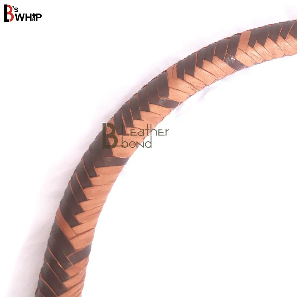 Indiana Jones Style 6 Foot 16 Plait Dark Brown Leather Bullwhip Real Cowhide Leather Bull Whip