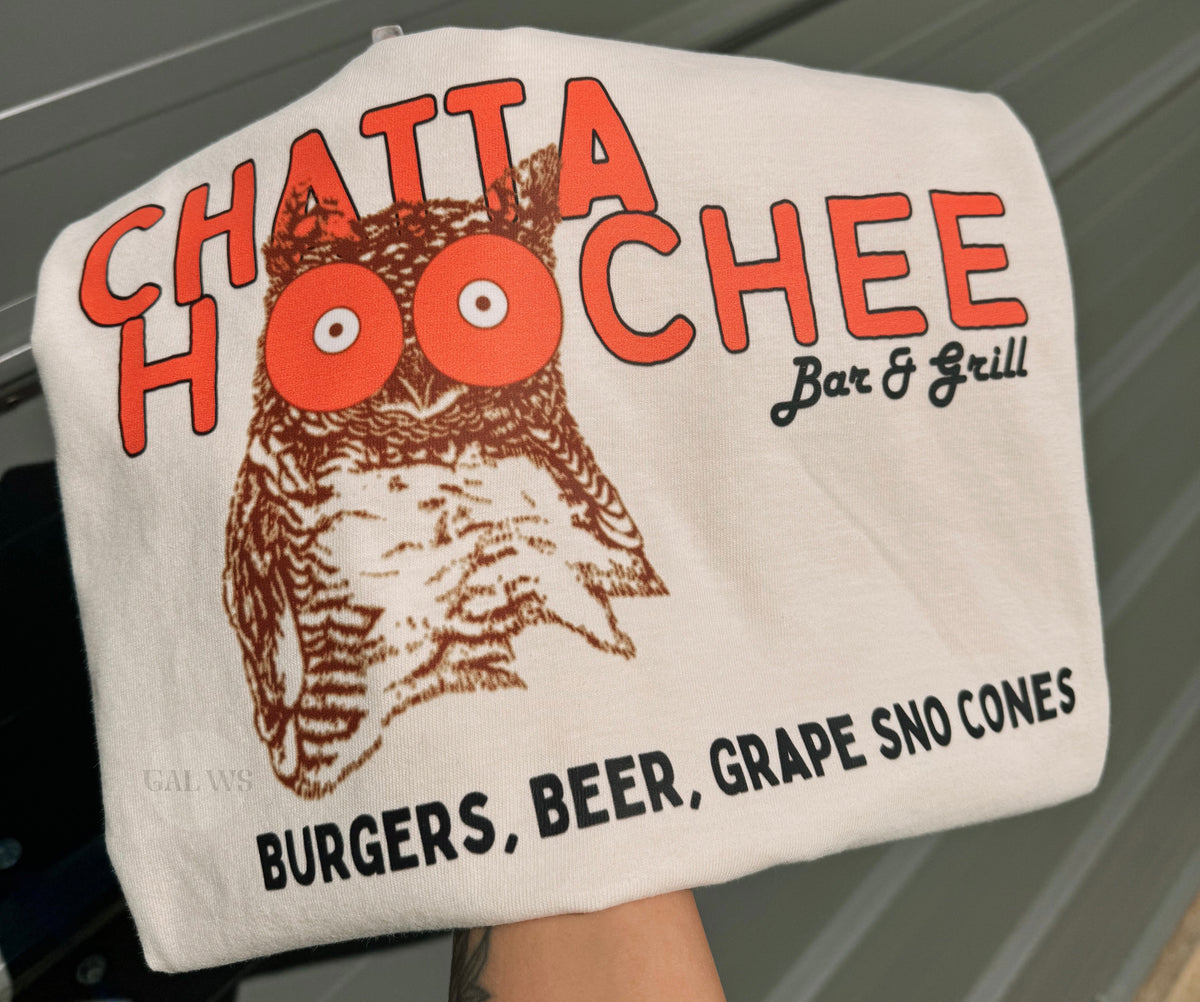 Chatta hoot bar & grill tee or sweatshirt