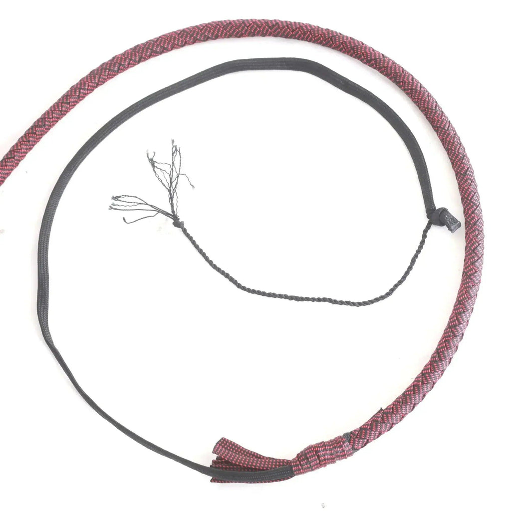 Red and Black Paracord Bullwhip | 6 & 8 Feet | 12 Strands Nylon Bull Whip | Whips for Sale – Leather Bond