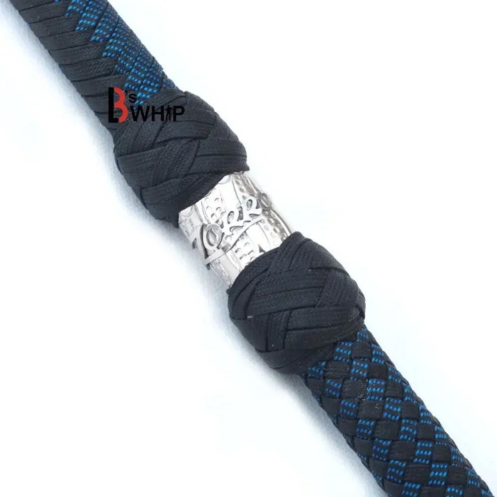 Zoro Whip 6, 8, 10, 12, 14 and 16 Feet long 16 Strands Zoro Bullwhip Black Para Cord Nylon Bull Whip with Leather Plaited Bellies