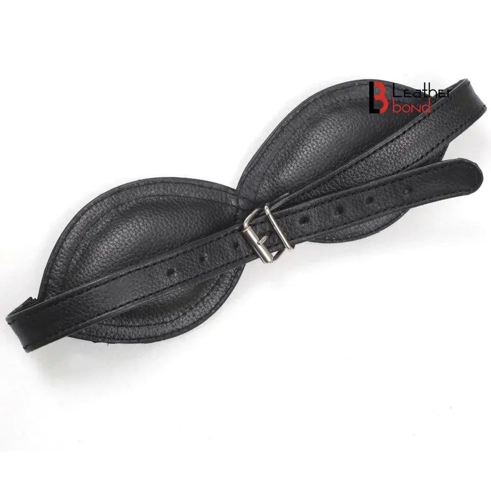 Real Cowhide Leather Soft Padded Blindfold Best Bondage Blindfolds for BDSM Play & Bondage Restraint