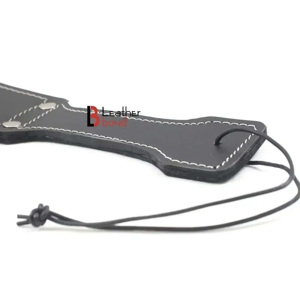 Cowhide Saddle Leather Spanking BDSM Black Paddle Slapper Thick, Weighty & Sturdy Hand Made 2 layer