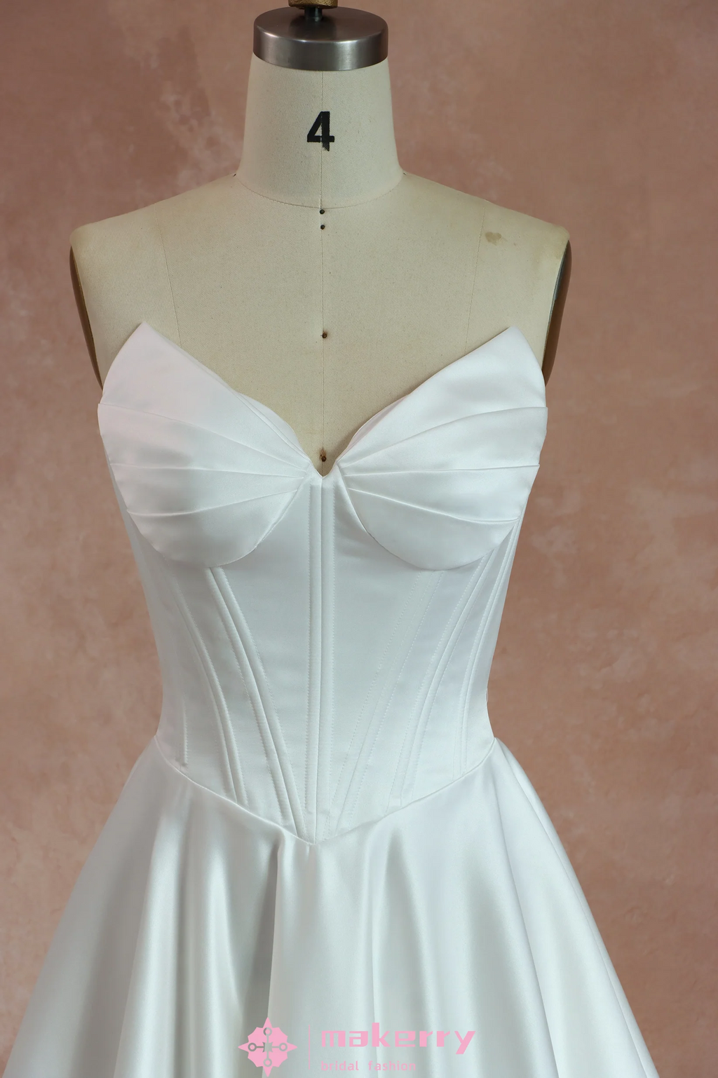 Lacing Satin wedding Dress With Pockets