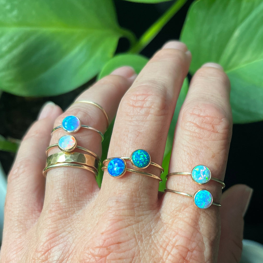 MARION LARGE 6MM OPAL RING