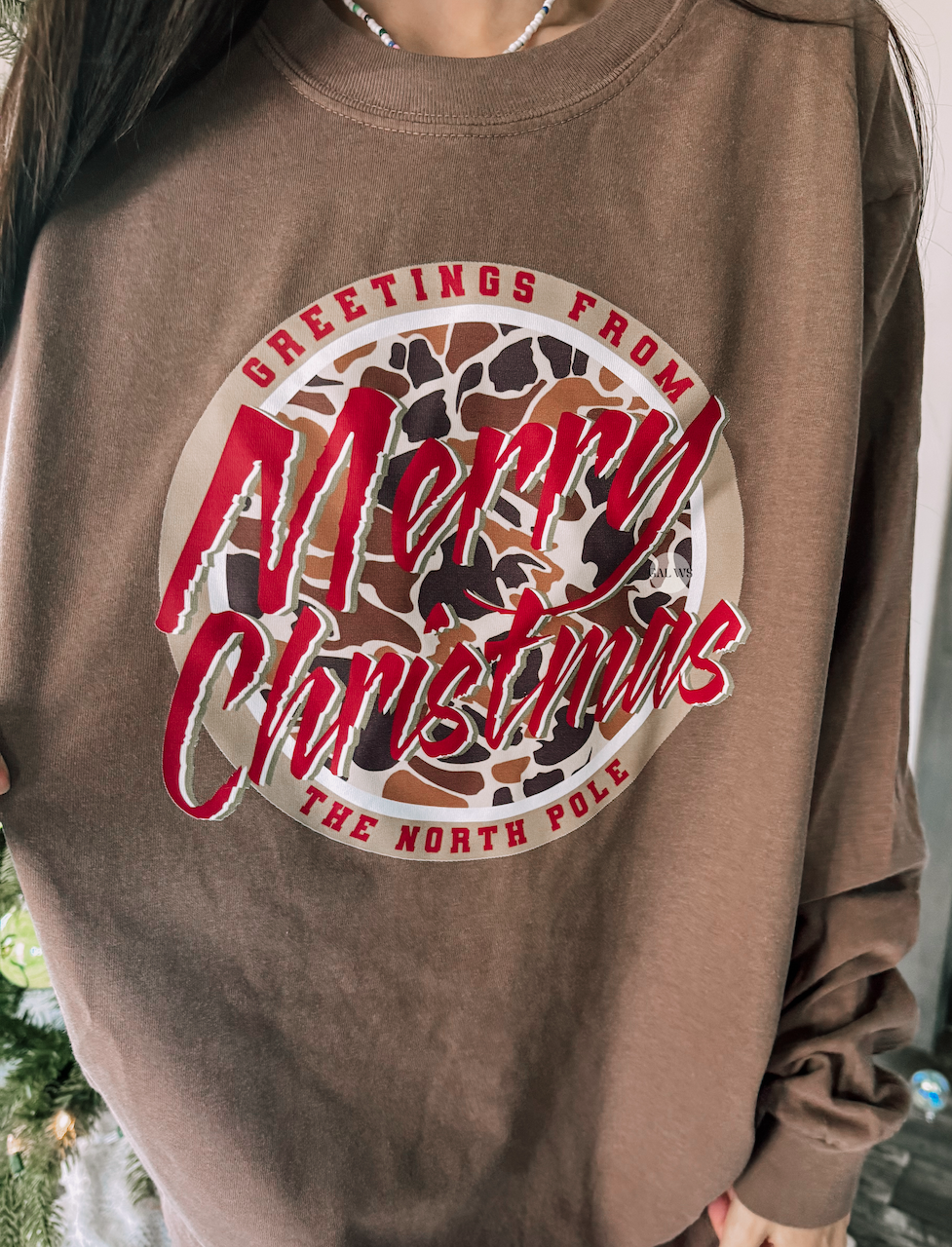 Merry christmas camo tee or sweatshirt