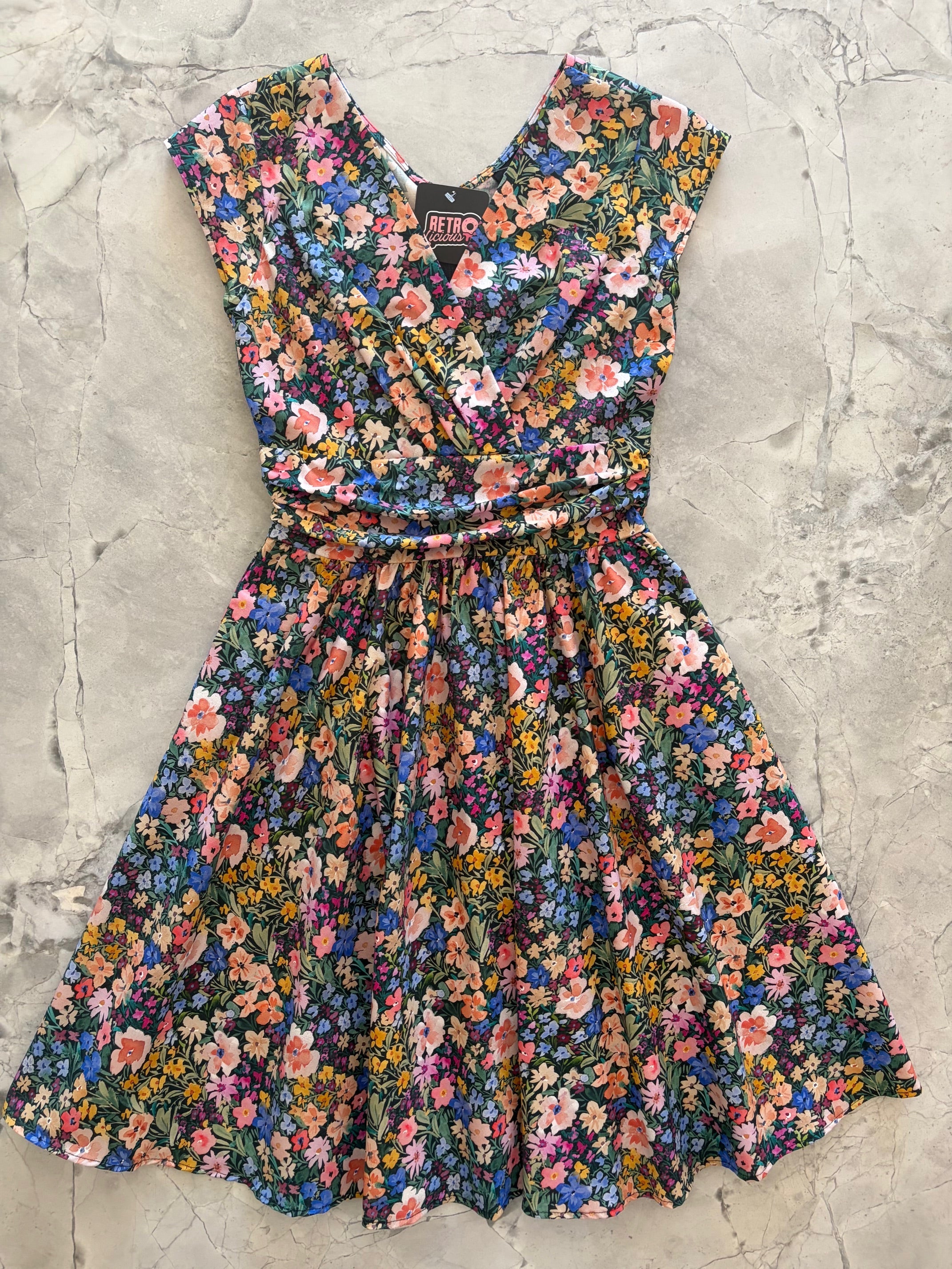 Painted Floral Greta Dress