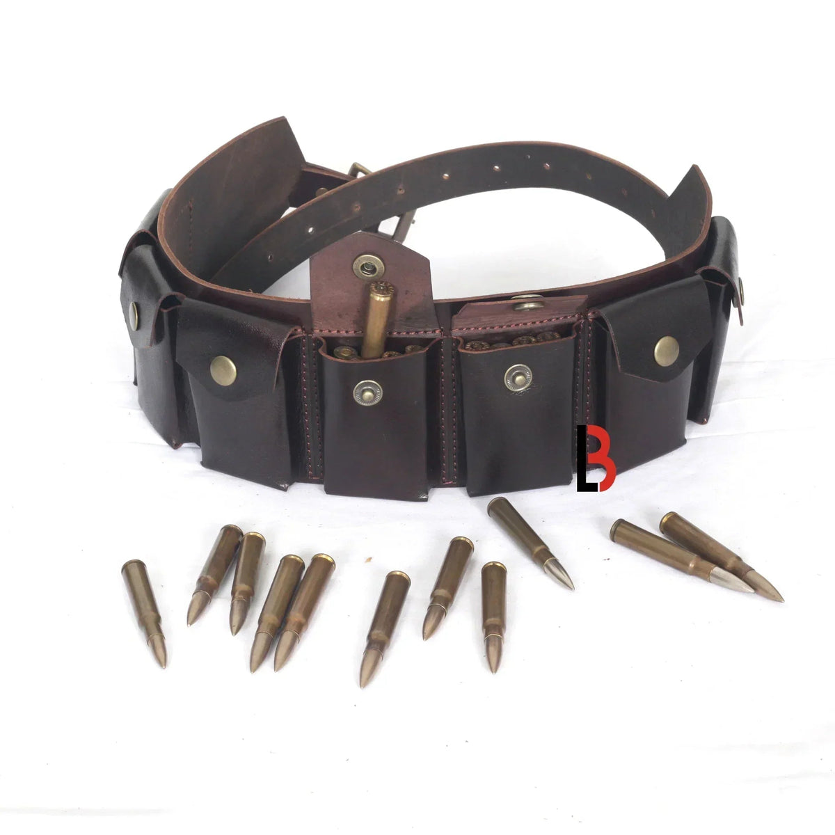 Real Leather Rifle Cartridge Bandolier Belt Ammo Holder & Pouch Belt for Guns