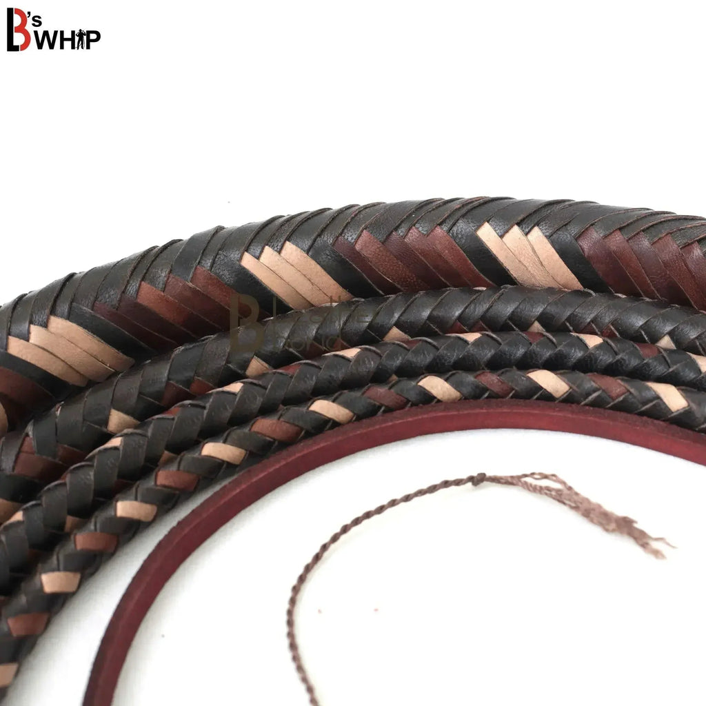 Bull Whip 6, 8, 10, 12, 14 & 16 Feet long 16 Strands Cowhide Leather Equestrian Bullwhip Indiana Jones
