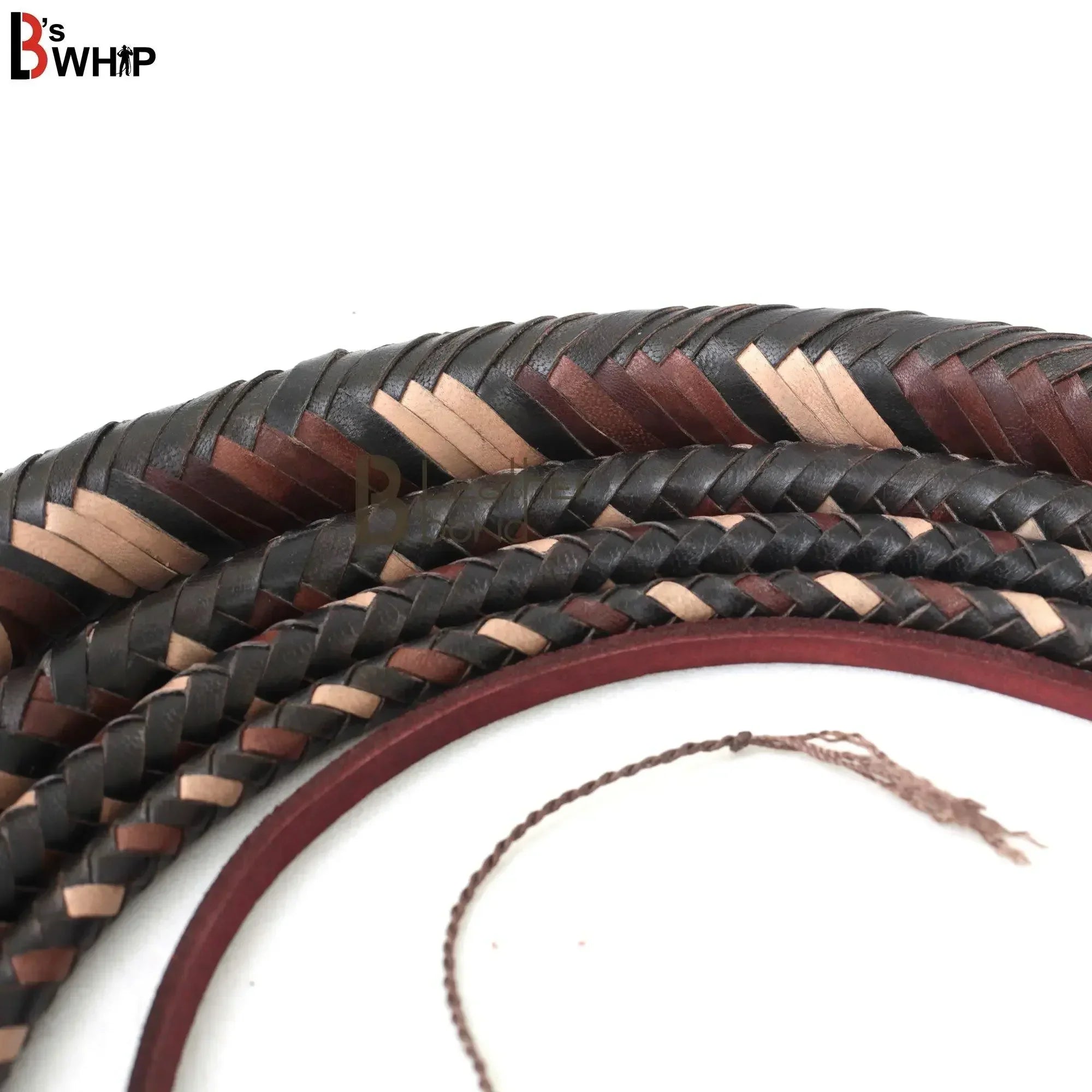 Bull Whip 6, 8, 10, 12, 14 & 16 Feet long 16 Strands Cowhide Leather Equestrian Bullwhip Indiana Jones