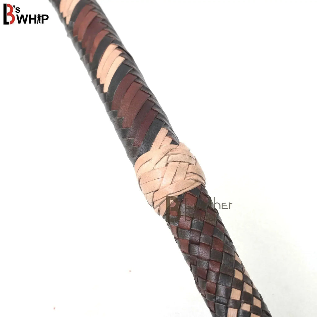 Bull Whip 6, 8, 10, 12, 14 & 16 Feet long 16 Strands Cowhide Leather Equestrian Bullwhip Indiana Jones