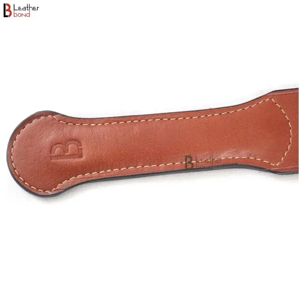 Spanking BDSM Paddle Slapper Real Cowhide Saddle Leather Thick, Lightweight and Flexible Hand Made 2 layer 6 slappers