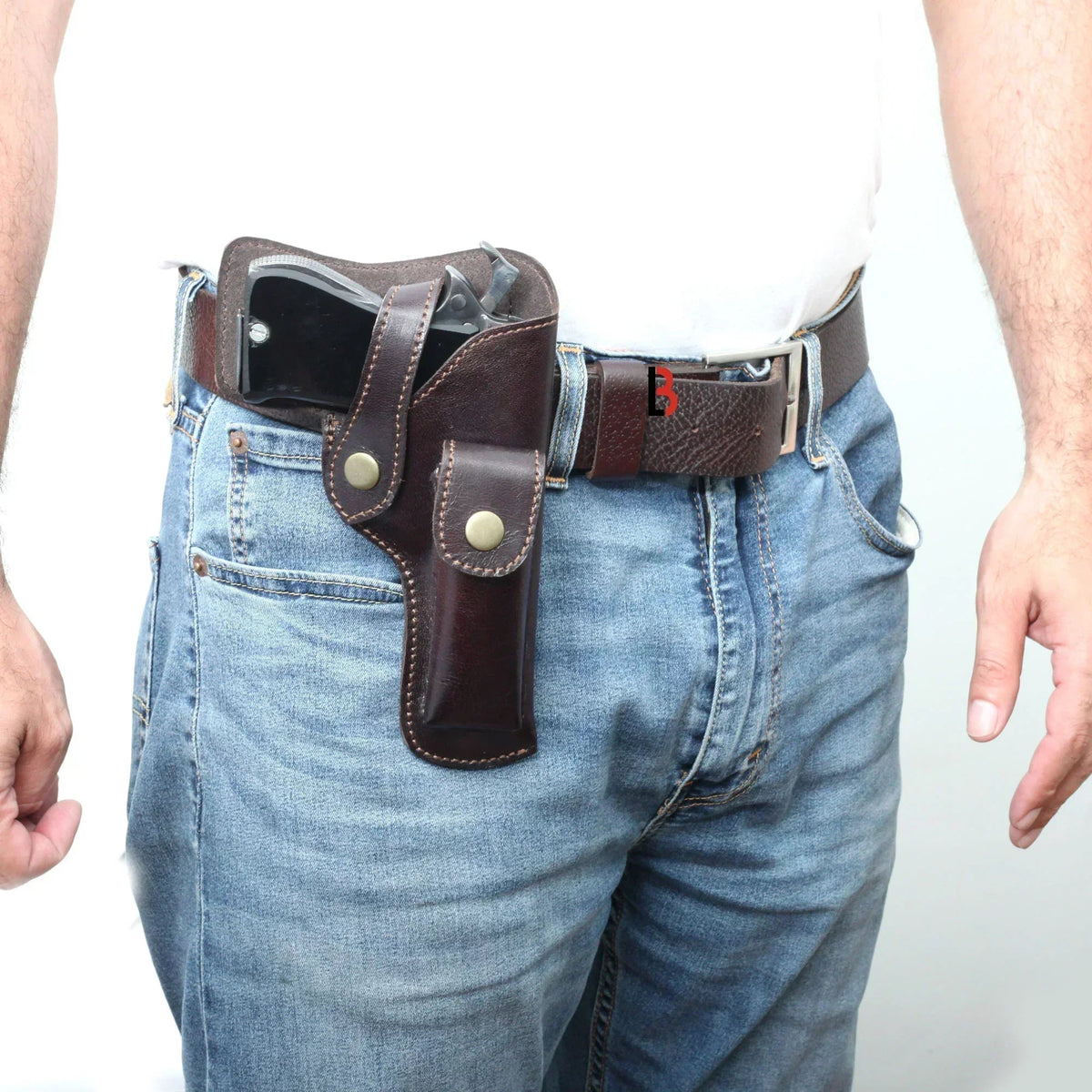 Cowhide Leather Universal Gun Holster Best Concealed Carry Pistol Holster