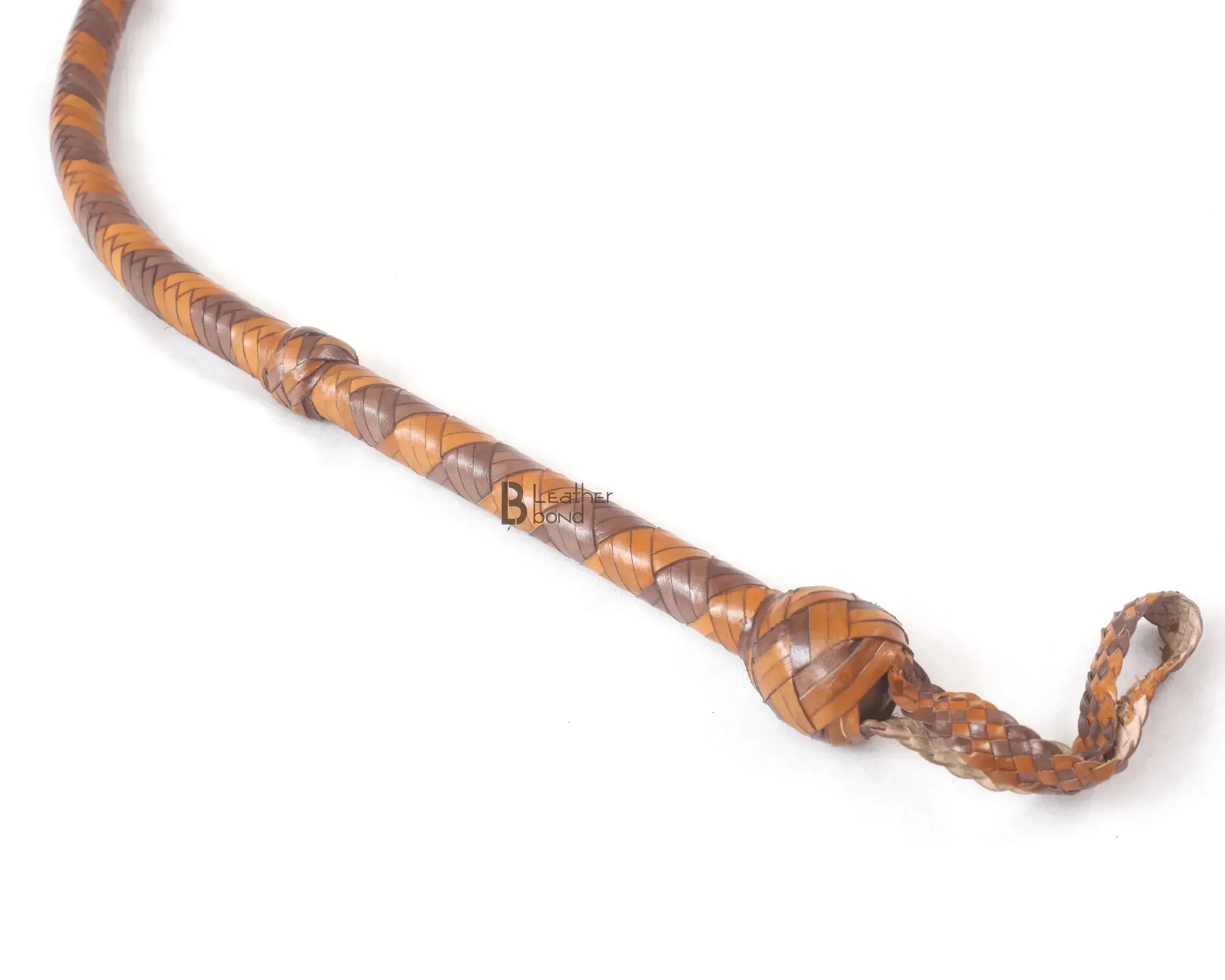 Kangaroo Hide Bull Whip | 6 to 16 Feet | 16 Strands | Leather Belly and Bolster | Indiana Jones Tan Brown – Leather Bond