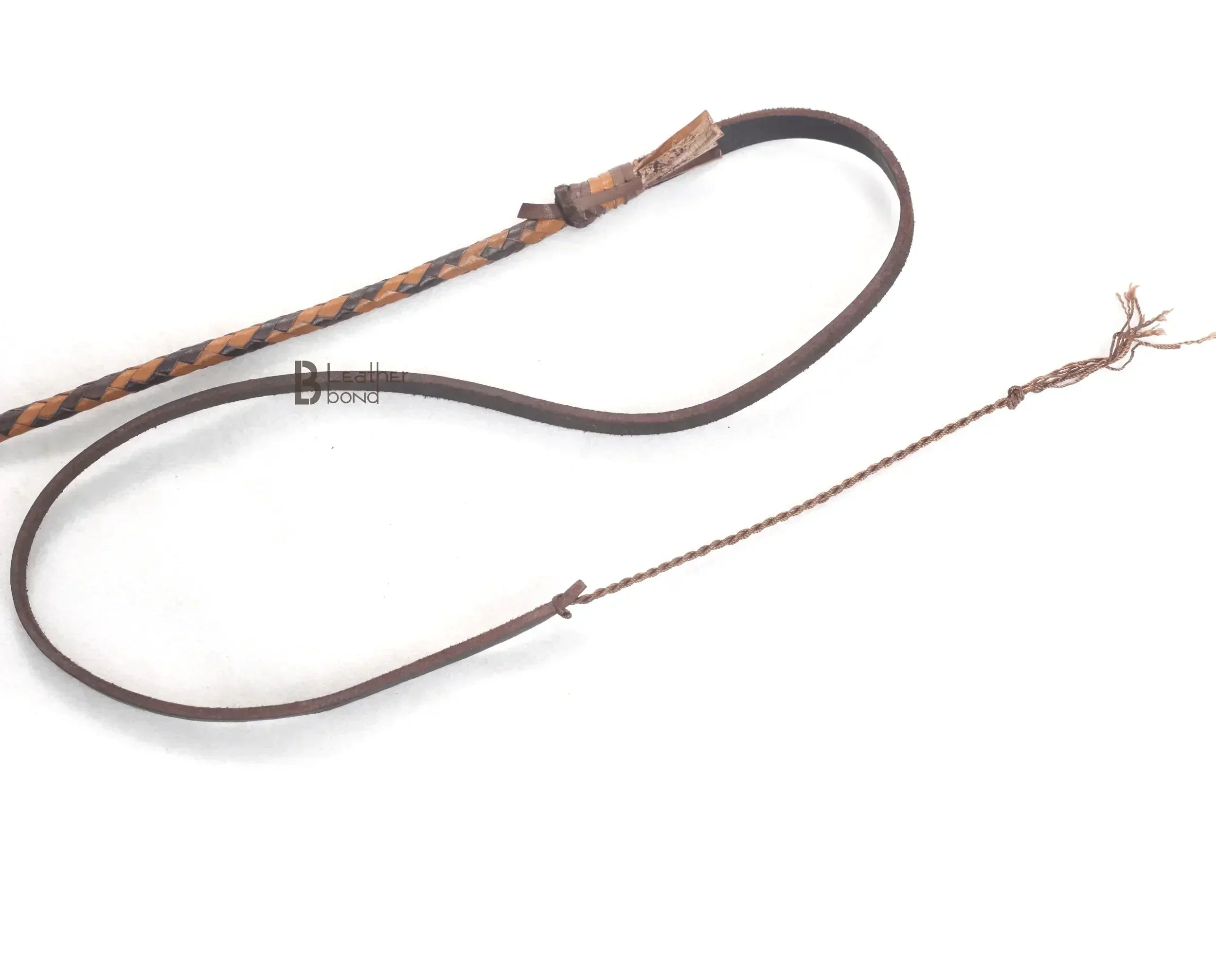 Kangaroo Hide Bull Whip | 6 to 16 Feet | 16 Strands | Leather Belly and Bolster | Indiana Jones Tan Brown – Leather Bond