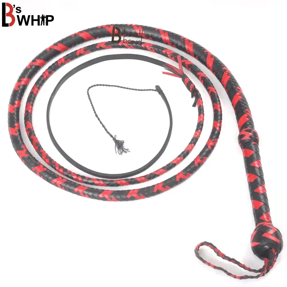 Premium Kangaroo Hide Bull Whip | 6 to 16 Feet | 16 Strands | Full Leather Belly and Bolster Inside – Leather Bond