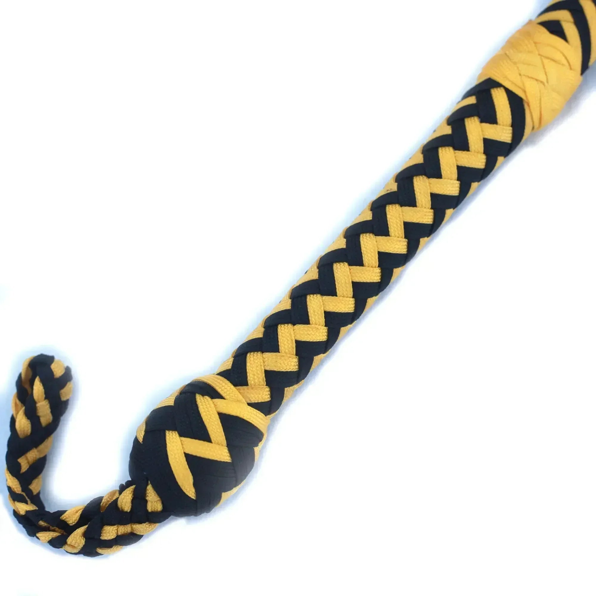 Whip 6, 8, 10, 12, 14 & 16 Feet 16 Strands Bullwhip Para Cord Nylon Bull Whip with Leather Plaited Bellies