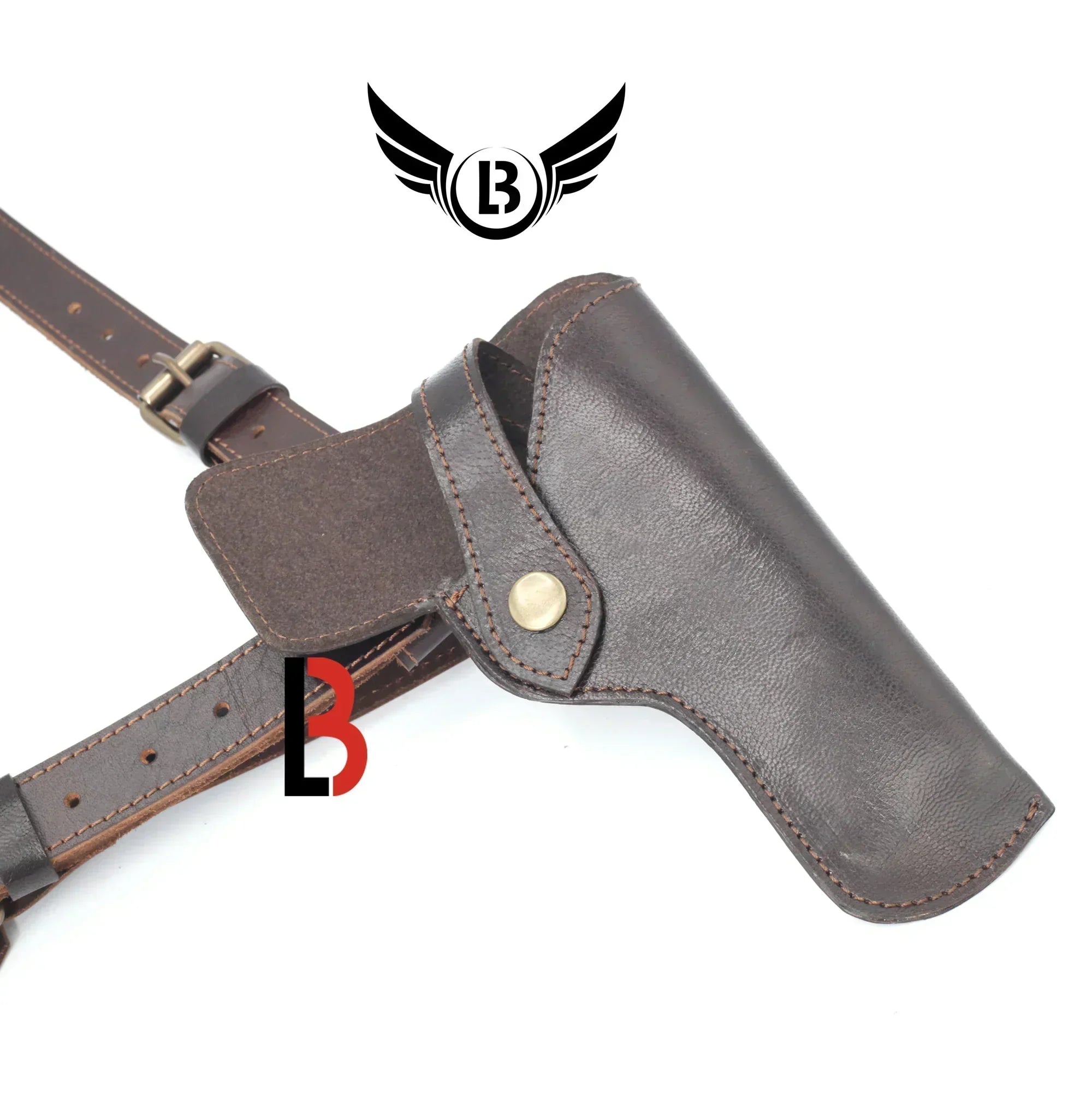 Universal Leather Shoulder Holster & Waist Belt Vertical Concealed Carry Holster