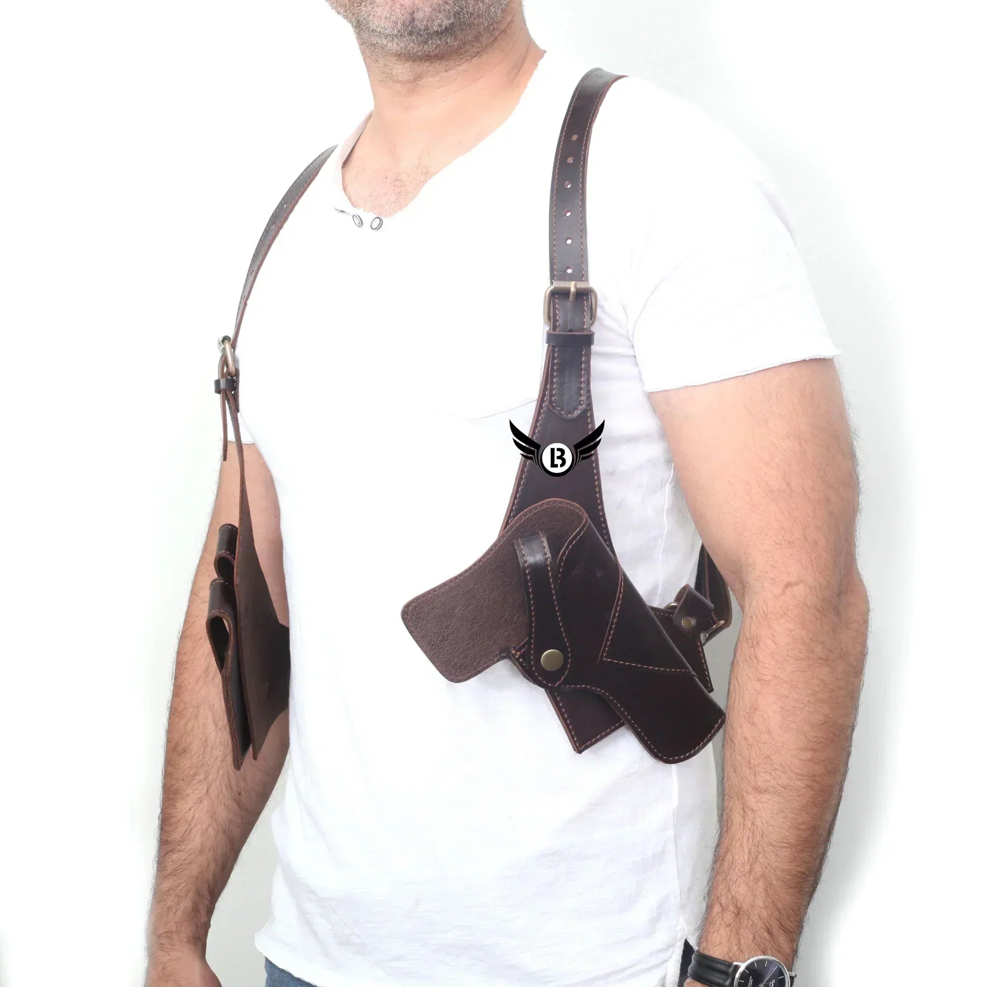 Cowhide Leather Vertical Best Concealed Carry Holster Right & Left Handed | Universal Size
