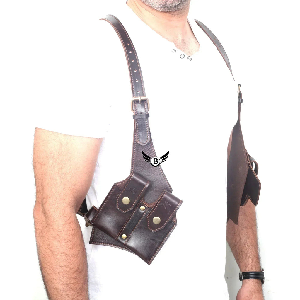 Cowhide Leather Vertical Best Concealed Carry Holster Right & Left Handed | Universal Size