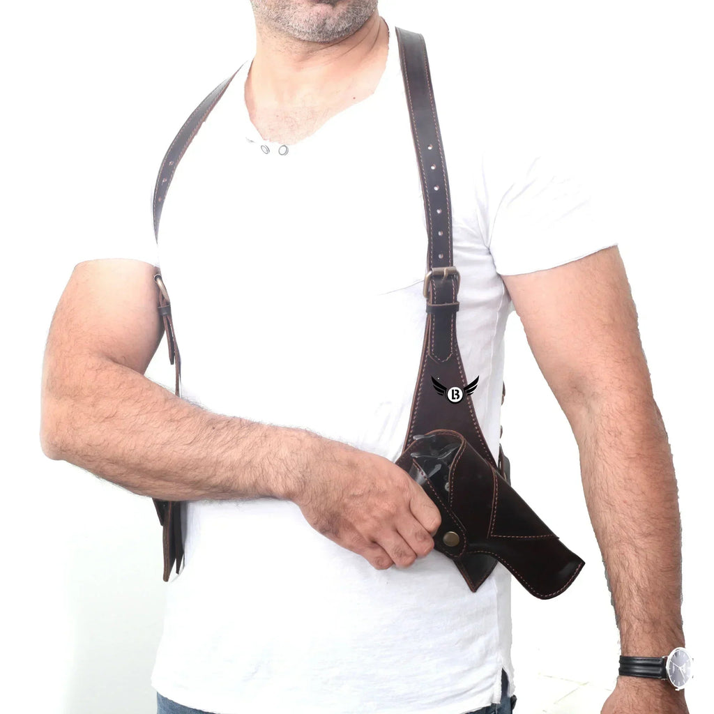 Cowhide Leather Vertical Best Concealed Carry Holster Right & Left Handed | Universal Size