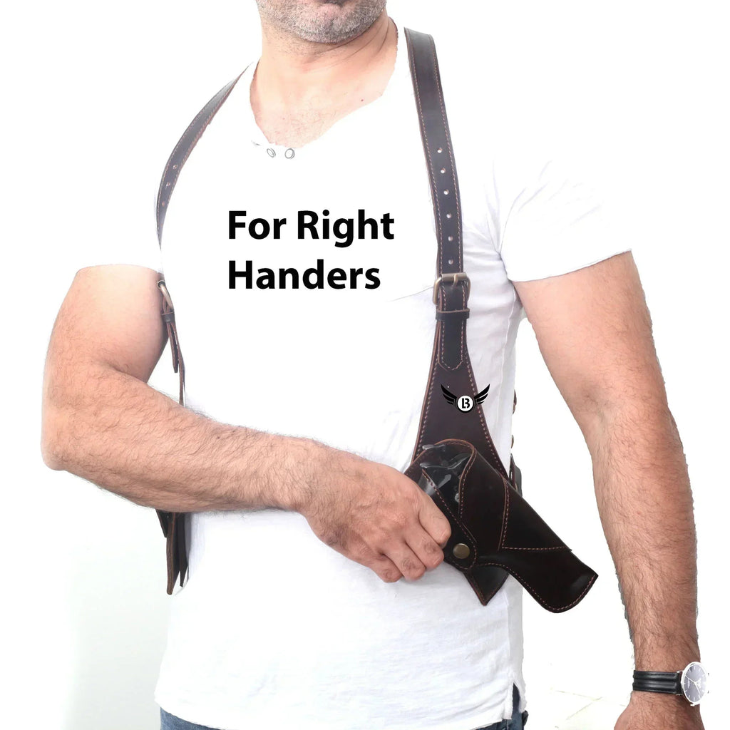 Cowhide Leather Vertical Best Concealed Carry Holster Right & Left Handed | Universal Size