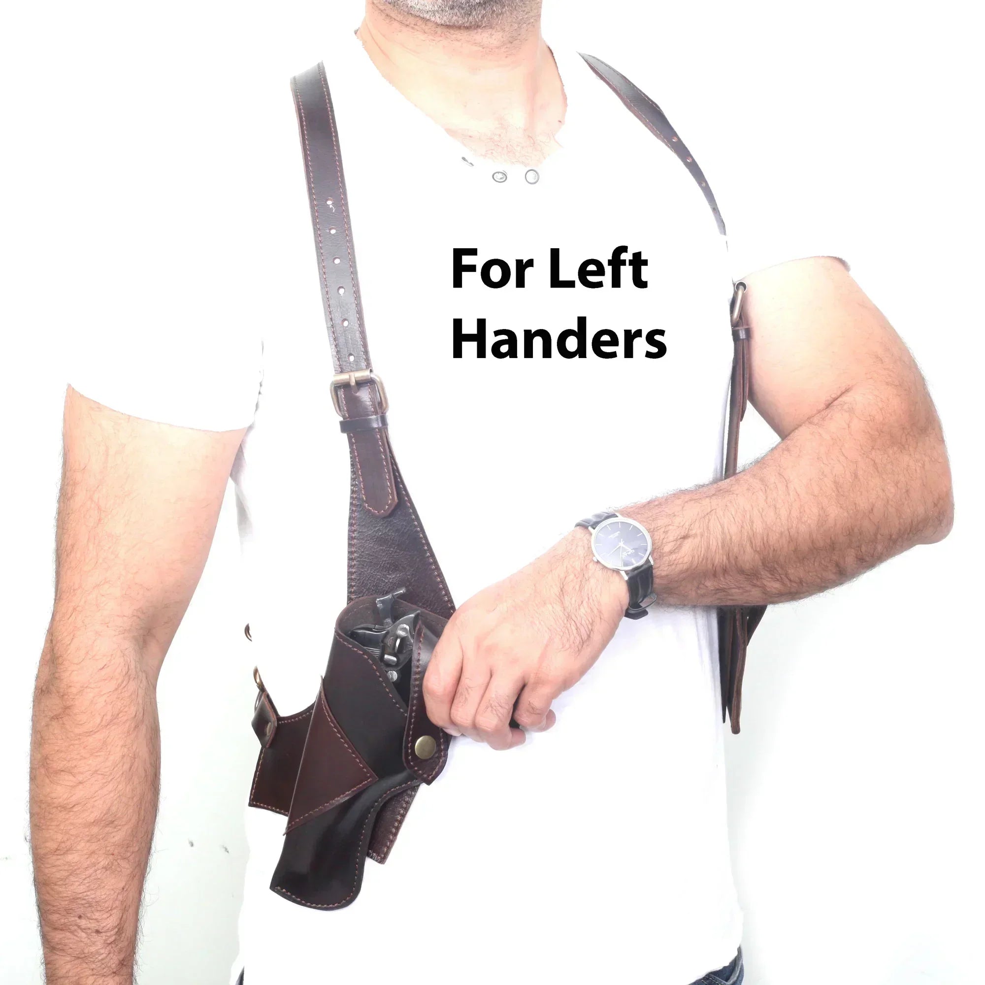 Cowhide Leather Vertical Best Concealed Carry Holster Right & Left Handed | Universal Size