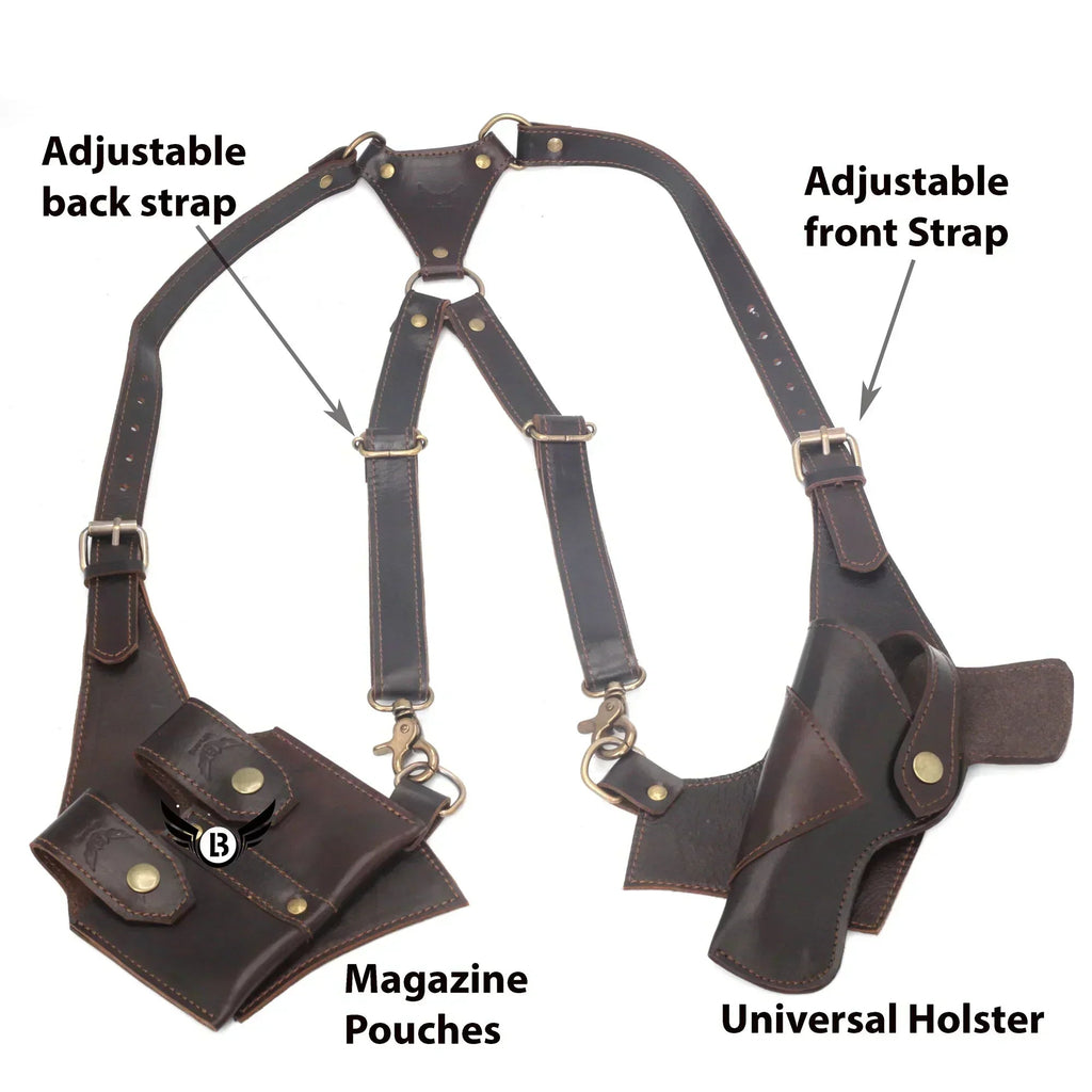 Cowhide Leather Vertical Best Concealed Carry Holster Right & Left Handed | Universal Size
