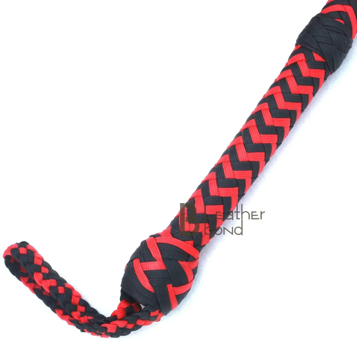 Whip 6, 8, 10, 12, 14 & 16 Feet 16 Strands Bullwhip Para Cord Nylon Bull Whip with Leather Plaited Bellies