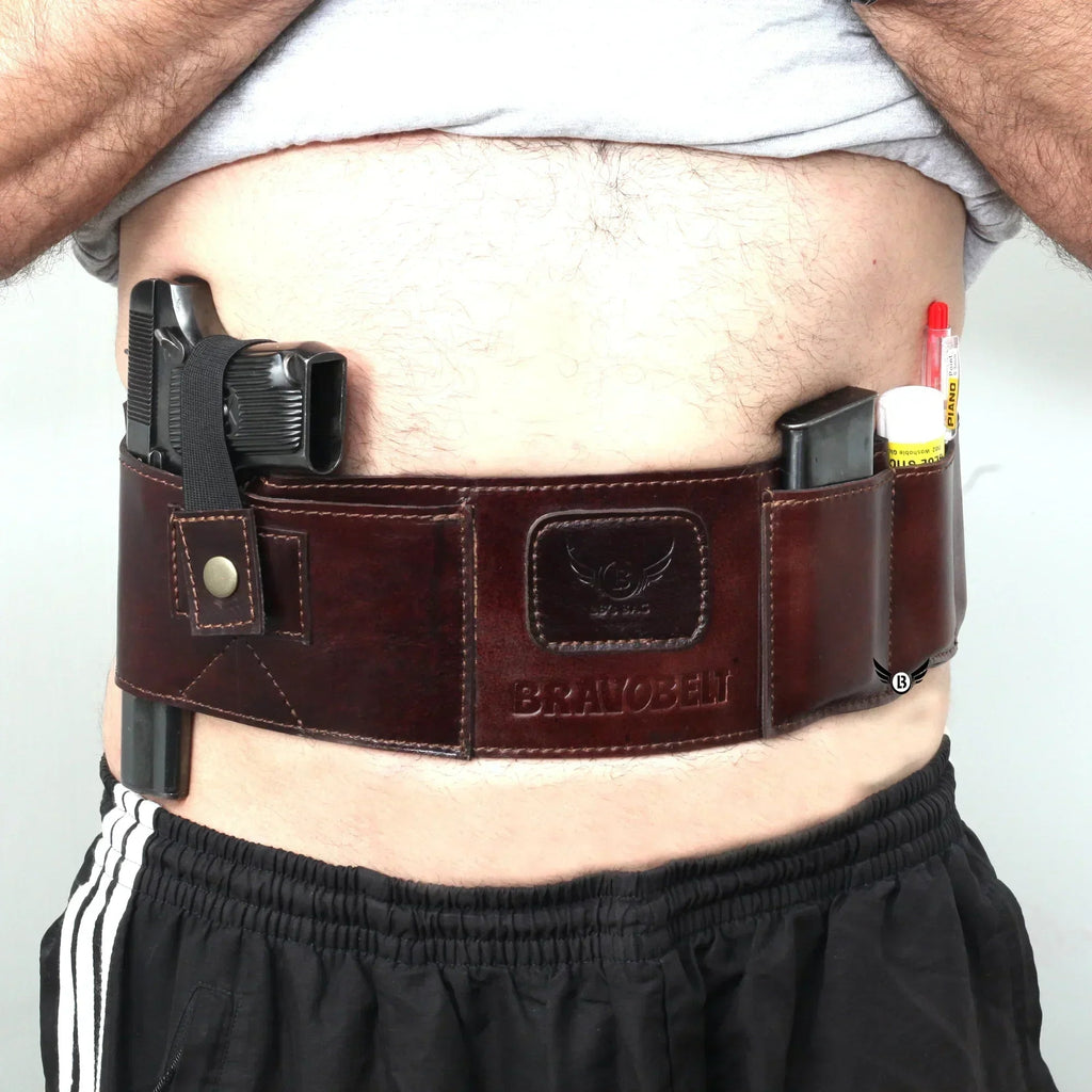 Cowhide Leather BravoBelt Belly Band Holster Ambidextrous Concealed Carry