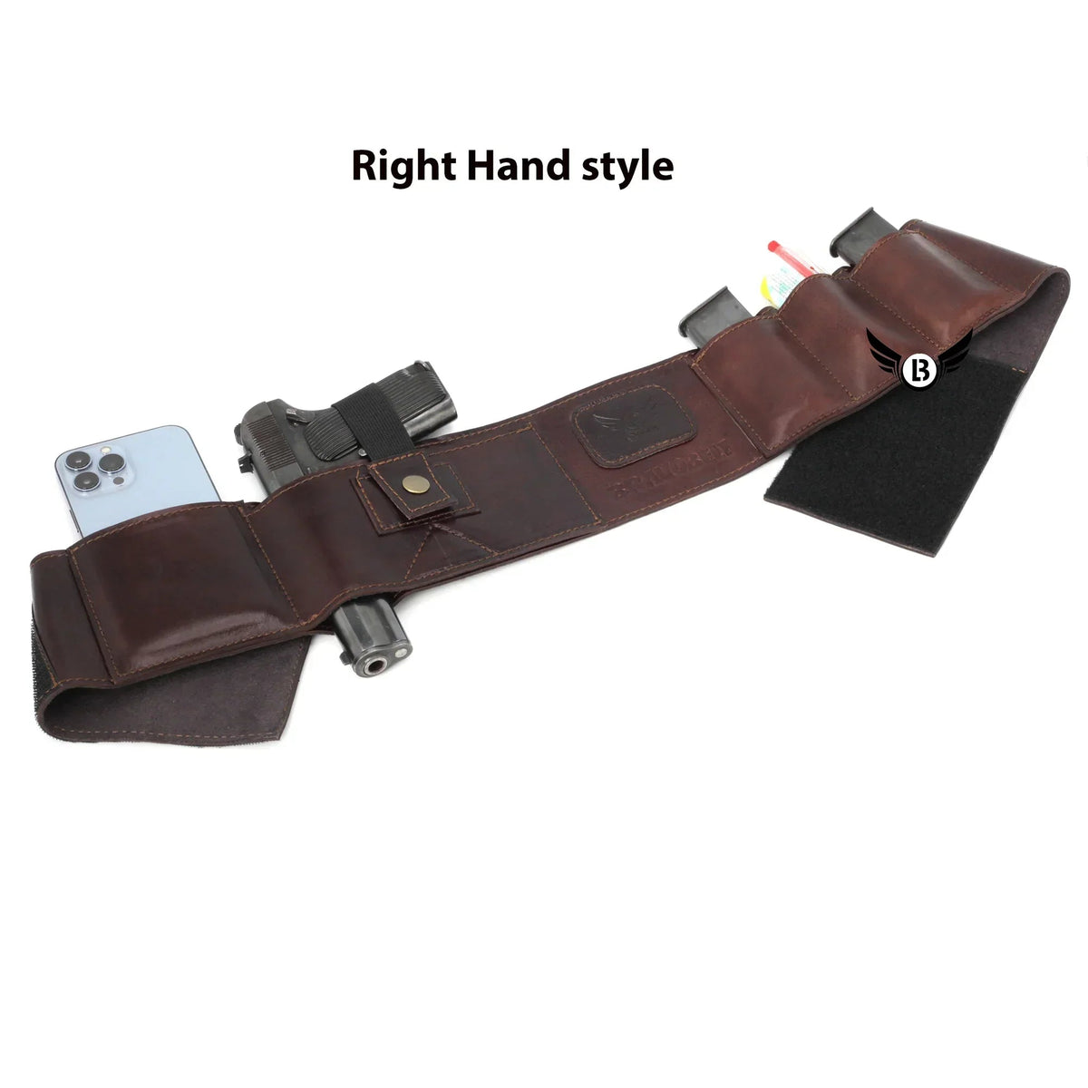 Cowhide Leather BravoBelt Belly Band Holster Ambidextrous Concealed Carry