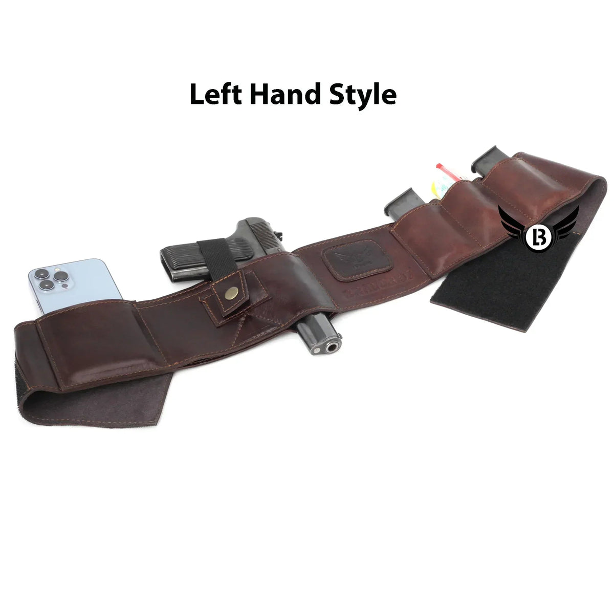 Cowhide Leather BravoBelt Belly Band Holster Ambidextrous Concealed Carry