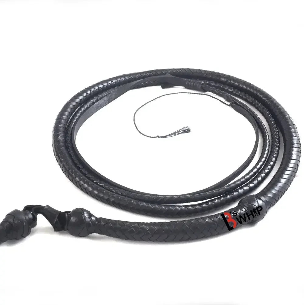 Black Stockwhip for Sale | 4 to 12 Feet | 16 Plaits Kangaroo Hide Leather | Australian Stock Whip – Leather Bond