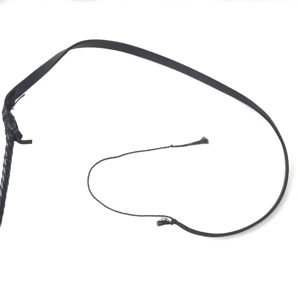 Black Stockwhip for Sale | 4 to 12 Feet | 16 Plaits Kangaroo Hide Leather | Australian Stock Whip – Leather Bond