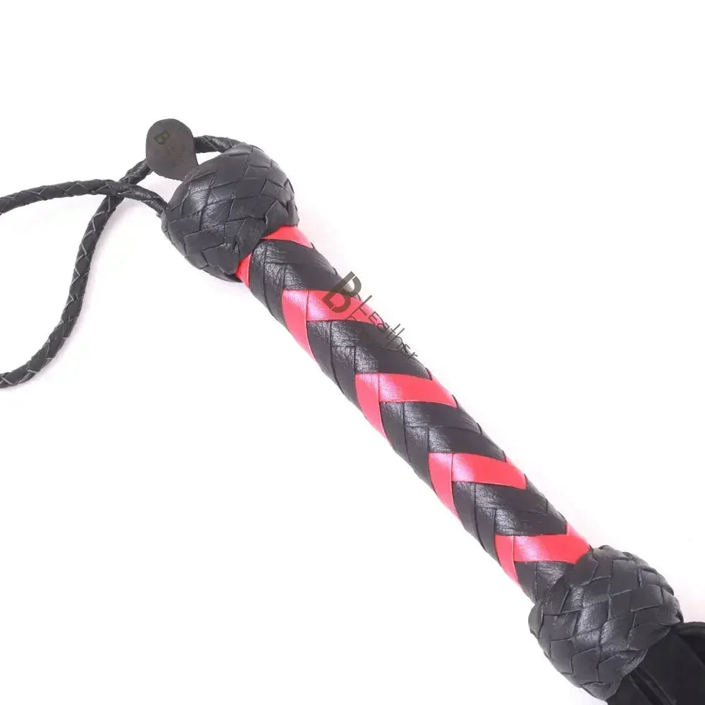 Real Genuine Cowhide Suede Leather Flogger 25 Falls Black Soft Suede Leather