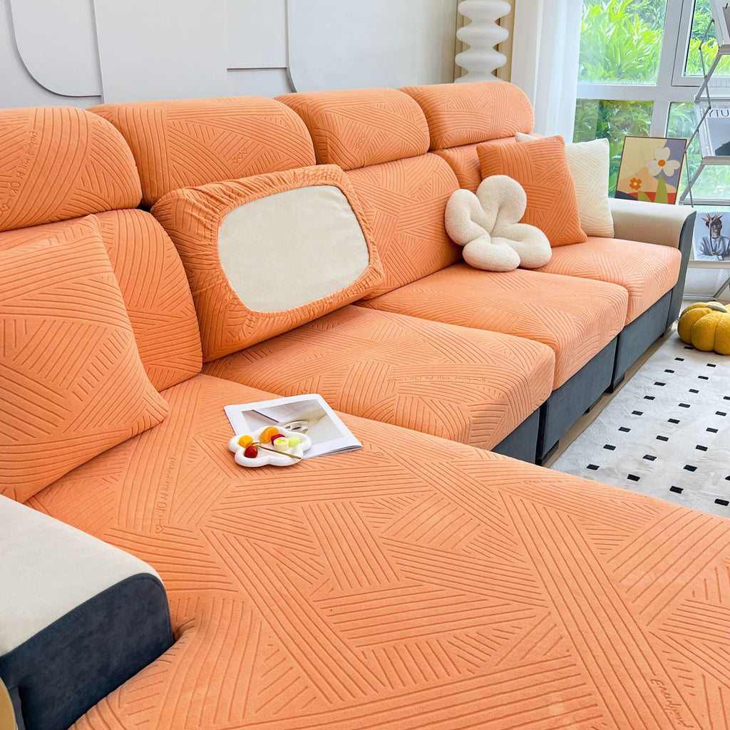 Stretch Couch Cushion Covers, Slipcovers Sofa Cushion Protector Covers, Elastic Furniture Protector for Pets, Kid