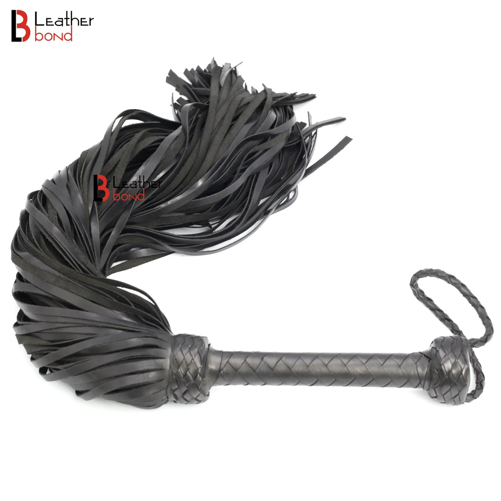 200 & 150 Falls Real Cowhide Leather Flogger Heavy Duty Thuddy Whip | Handcrafted BDSM Impact Flogger