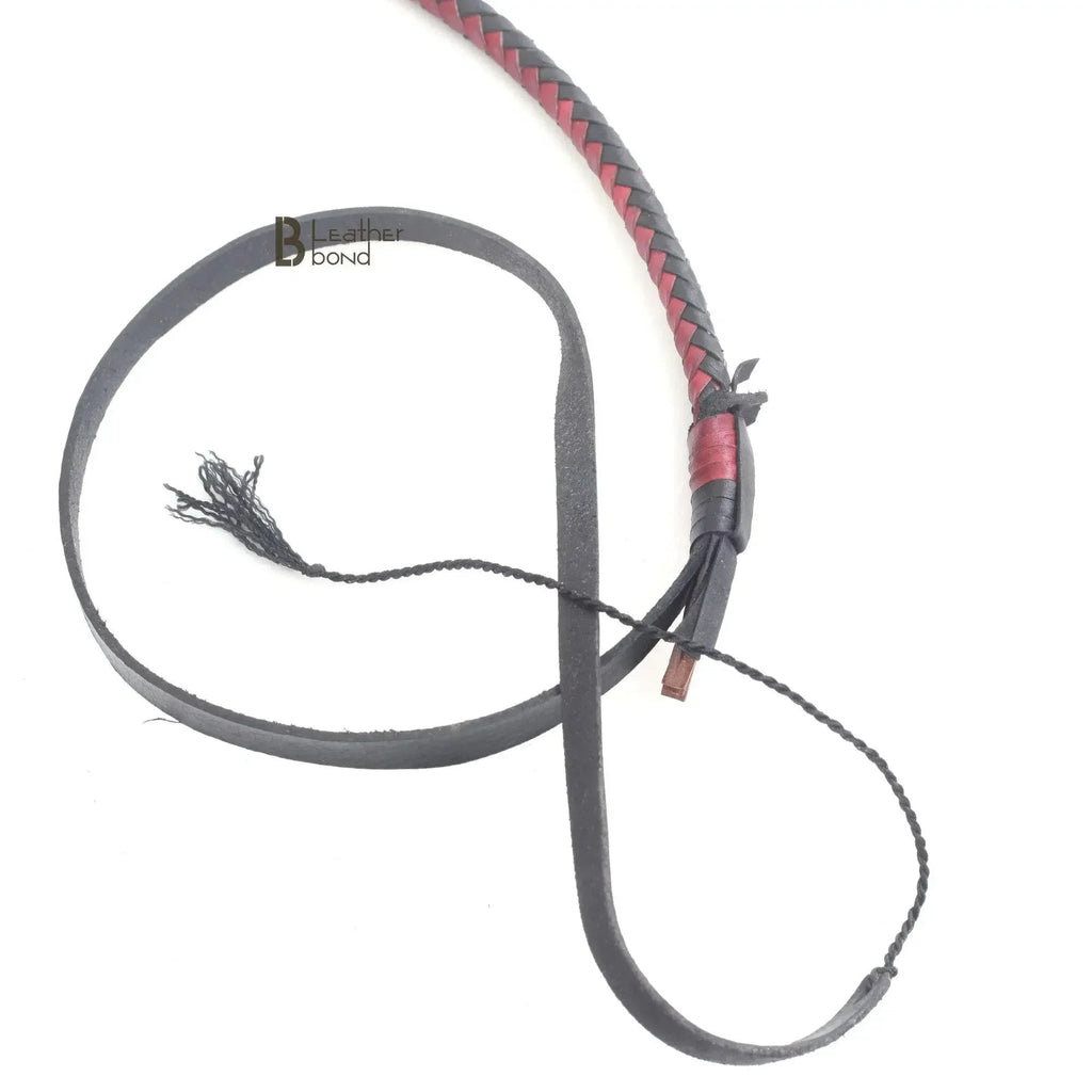 Bull Whip 6, 8, 10, 12, 14 & 16 Feet long 16 Strands Cowhide Leather Equestrian Bullwhip Indiana Jones