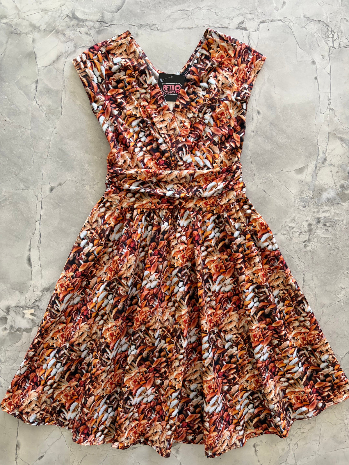 Mushroom Greta Dress