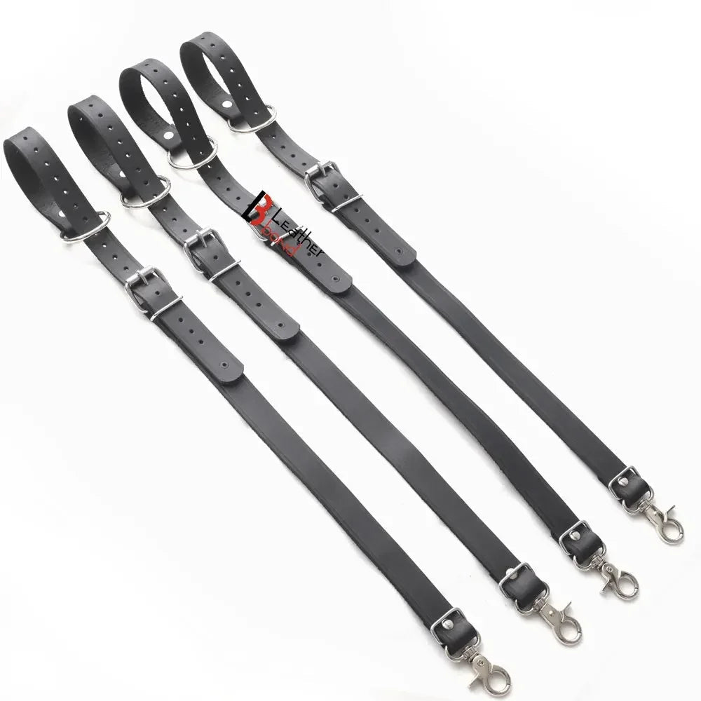Copy of 4 Bed Restraints 70 inches long Leather Straps, Bdsm Gear, Bondage Restraints, BDSM Connectors Real Cowhide Leather