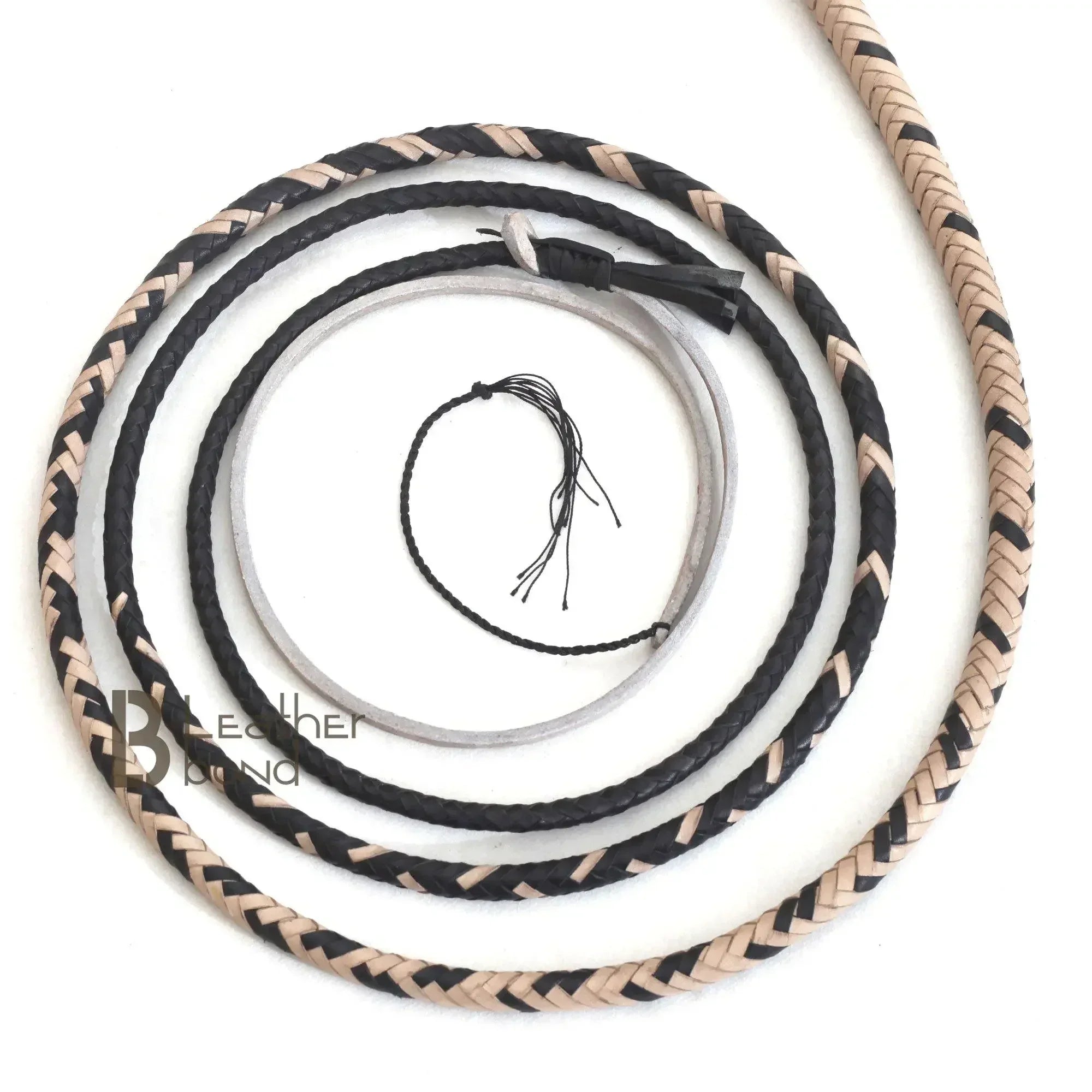 Indiana Jones Kangaroo Hide Bull Whip 16 Strands with Leather Plaited Bellies | 6 to 16 Feet