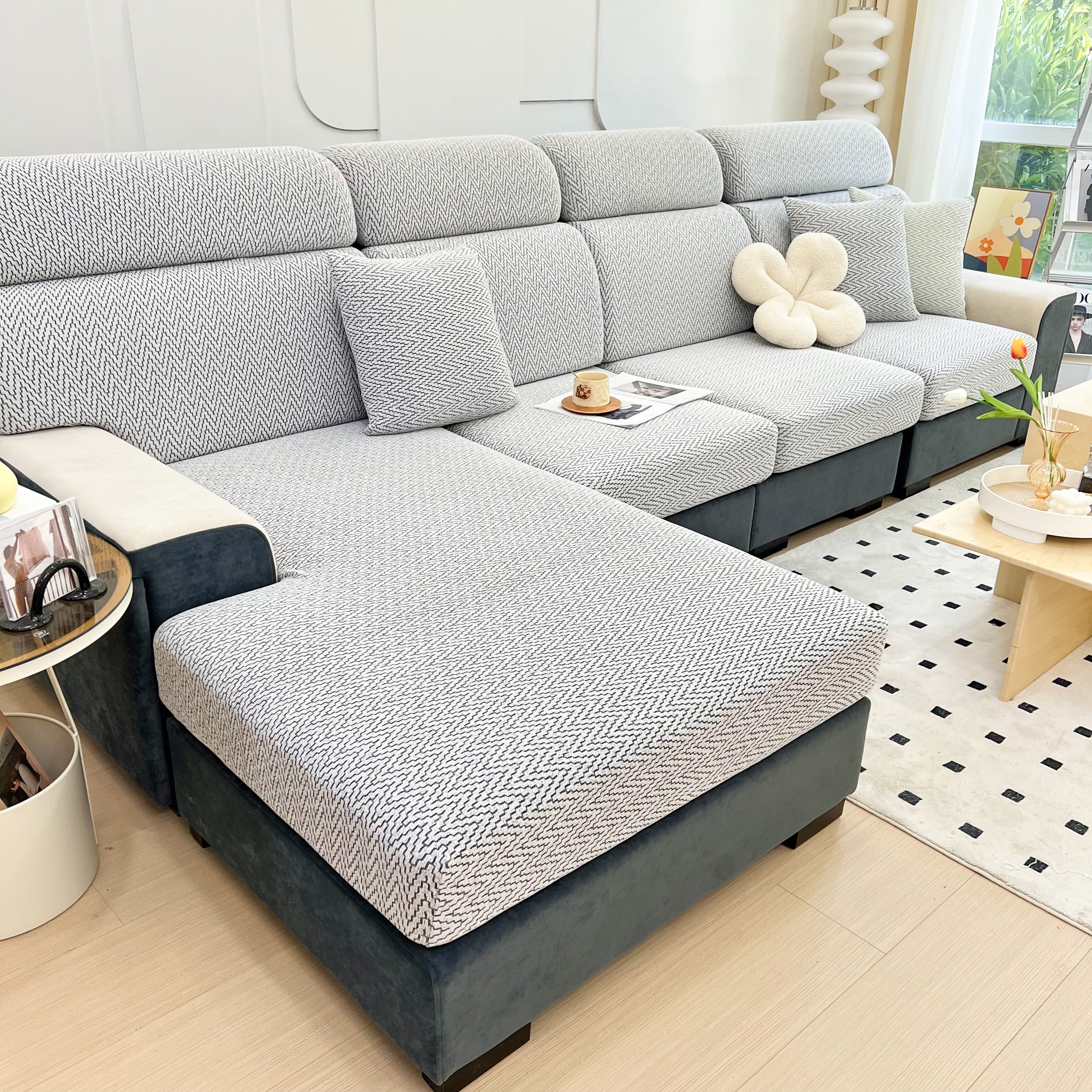 Chenille Fabric Sofa Seat Covers for Sofa 1/2/3/4 Seater, Best Couch Covers for Dogs, Pet Couch Protector
