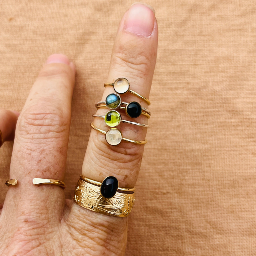 PERIDOT 5MM GEMSTONE RING