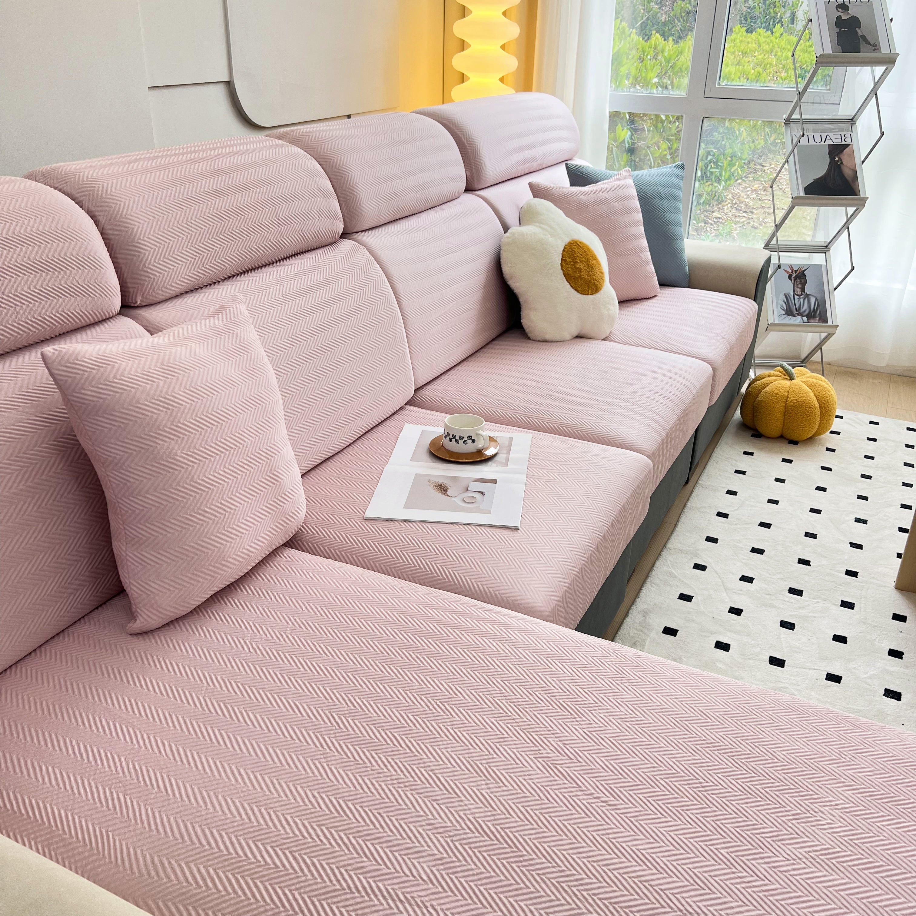 Cooling Stretchy Replacement Couch Cushion Covers for Sectional, Individual Couch Seat Cushion Covers