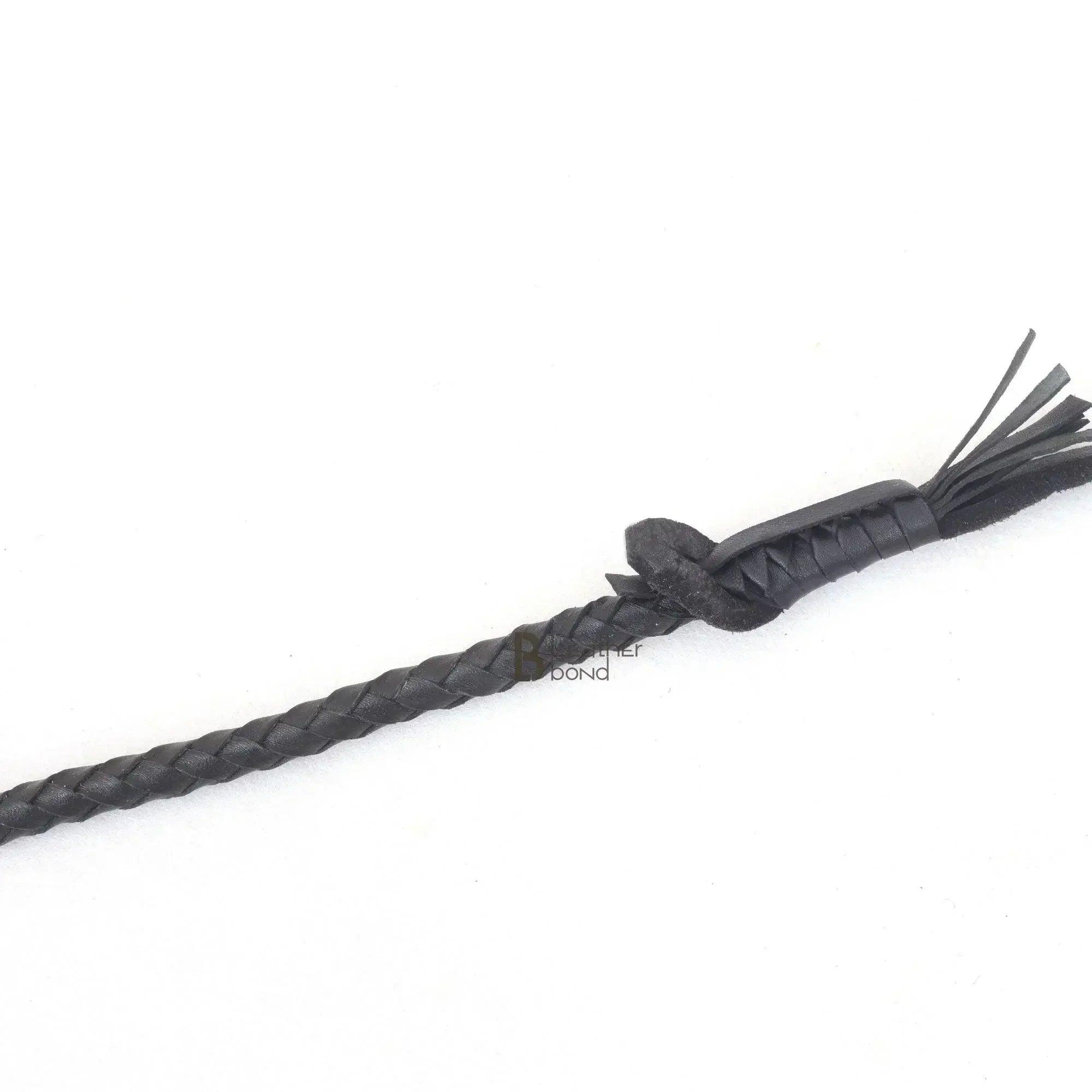 Black Indiana Jones Bull Whip | 6 to 16 Feet | 16 Strands Kangaroo Hide | Leather Belly and Bolster – Leather Bond