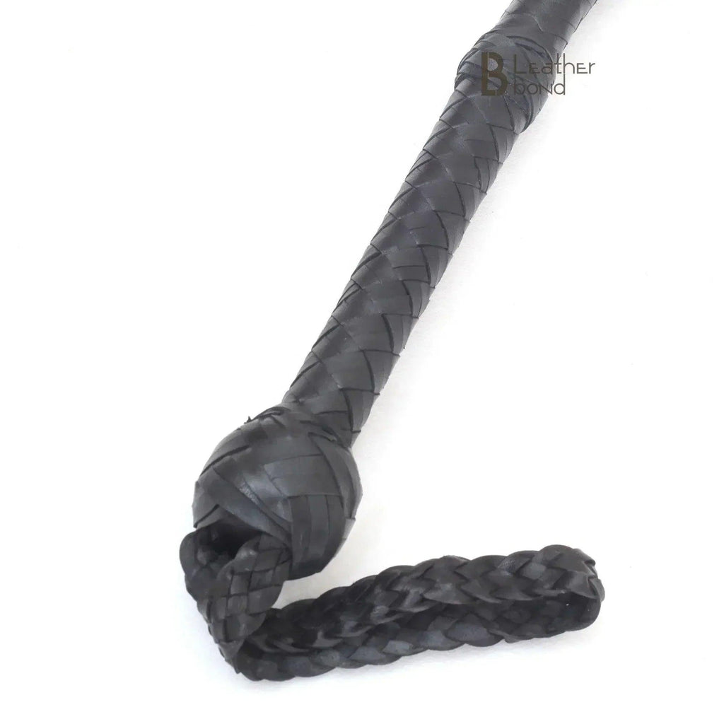 Black Indiana Jones Bull Whip | 6 to 16 Feet | 16 Strands Kangaroo Hide | Leather Belly and Bolster – Leather Bond