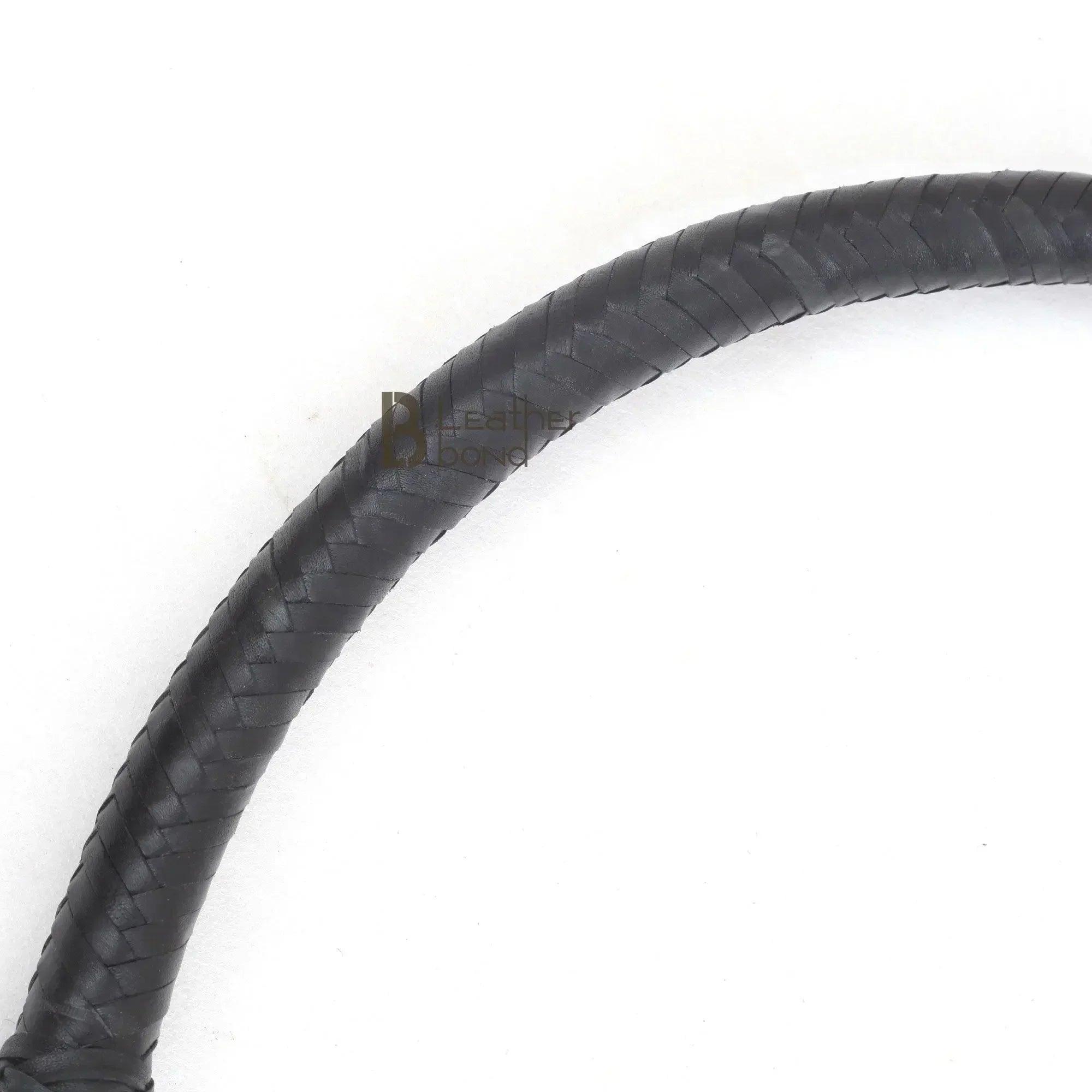 Black Indiana Jones Bull Whip | 6 to 16 Feet | 16 Strands Kangaroo Hide | Leather Belly and Bolster – Leather Bond