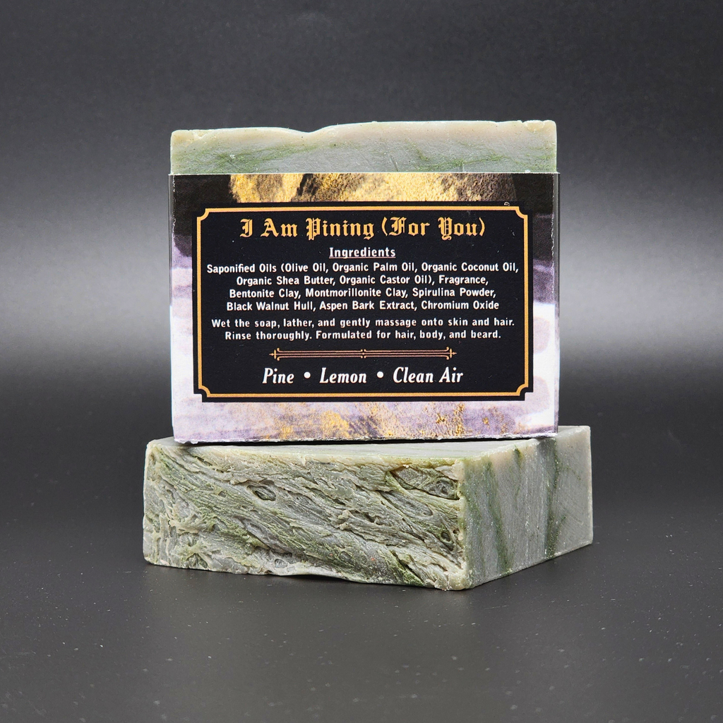 "I Am Pining (For You)" Handmade Vegan Bar Soap for Hair, Body and Beard