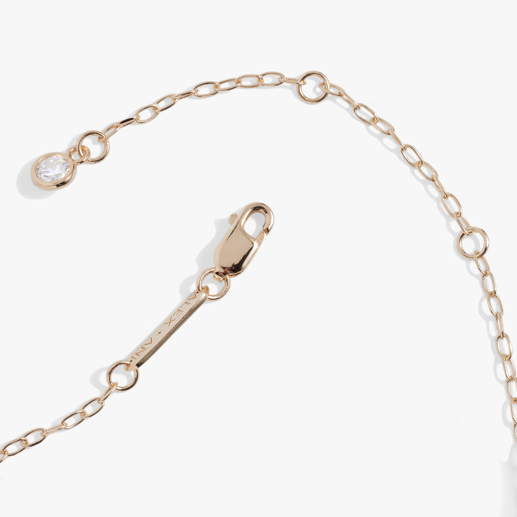 Initial K Precious Elongated Necklace